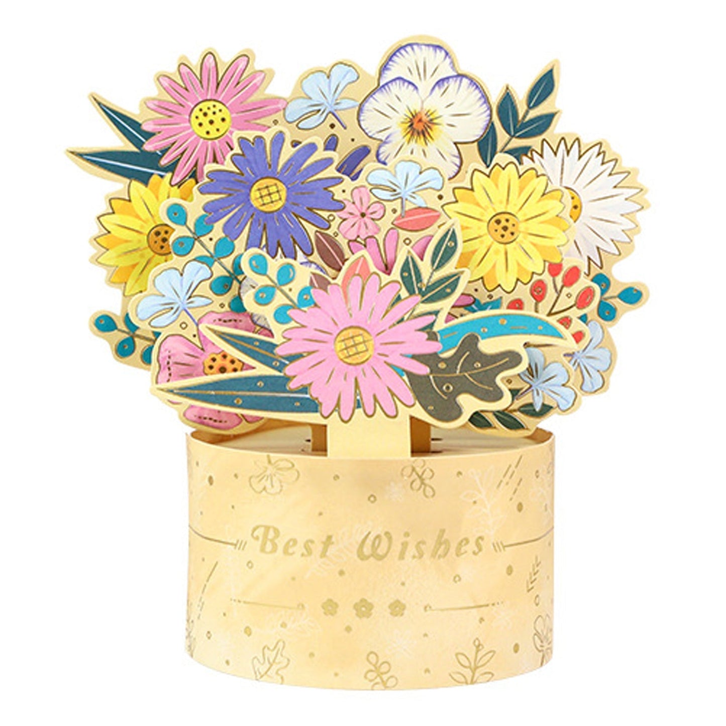 3D Bouquet Greeting Card-Teacher's Day Gift(with Envelope)