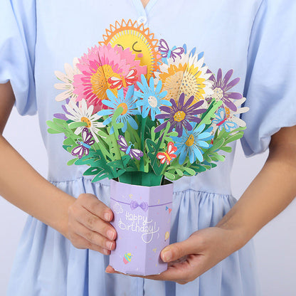 3D Bouquet, Popup Greeting Card
