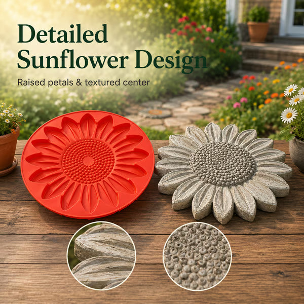 💥 LAST DAY 49% OFF - 🌻 Reusable Sunflower Stepping Stone Mold (📦Buy 3 & Get Free Shipping)