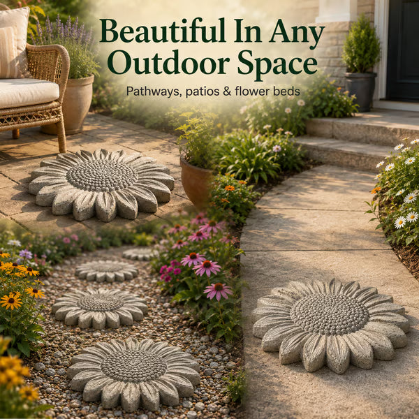 💥 LAST DAY 49% OFF - 🌻 Reusable Sunflower Stepping Stone Mold (📦Buy 3 & Get Free Shipping)