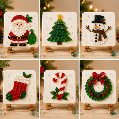 Christmas Sea Glass Mosaic DIY Art Kit 6 Festive Patterns