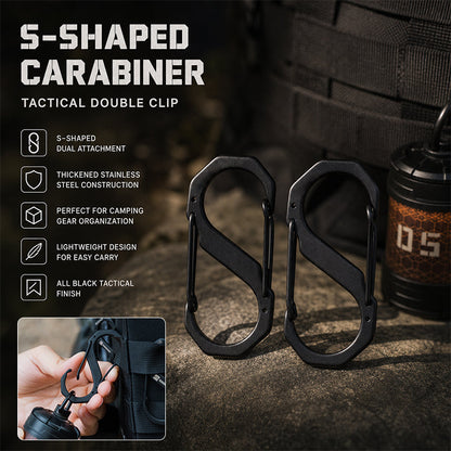 S-Type Tactical Outdoor Carabiner for Camping and Multi-functional Use