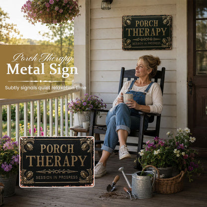 🪑 Porch Therapy Metal Sign
