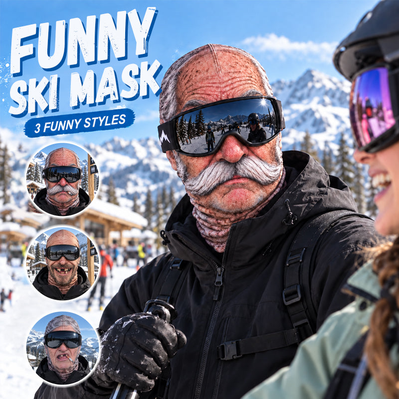 😂 Morsom realistisk ansiktsmaske – perfekt for ski, sykling og vintermoro