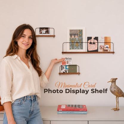 Minimalist Card Photo Display Shelf
