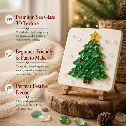 Christmas Sea Glass Mosaic DIY Art Kit 6 Festive Patterns