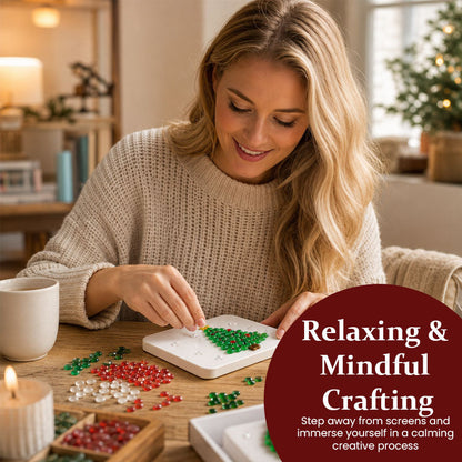 Christmas Sea Glass Mosaic DIY Art Kit 6 Festive Patterns
