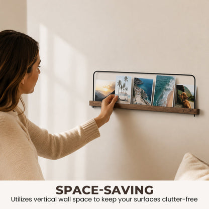Minimalist Card Photo Display Shelf