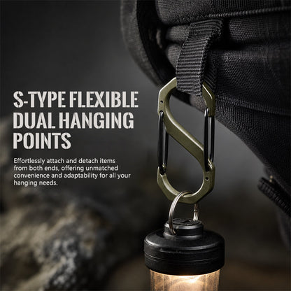S-Type Tactical Outdoor Carabiner for Camping and Multi-functional Use
