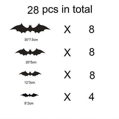 3D Halloween Bat Wall Mount Props