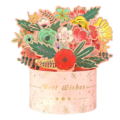 3D Bouquet Greeting Card-Teacher's Day Gift(with Envelope)
