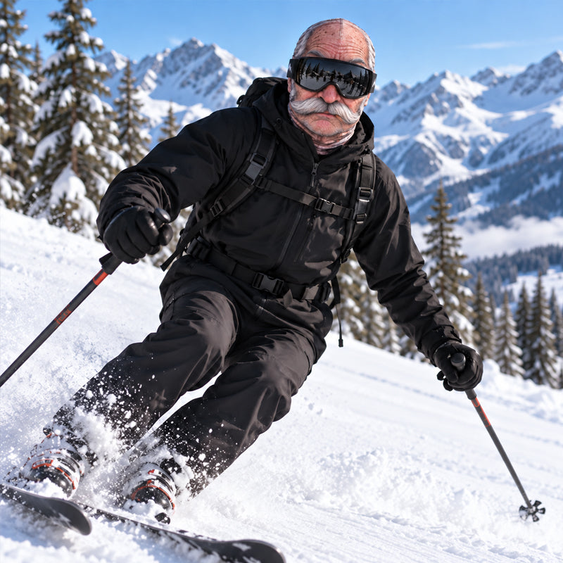 😂 Morsom realistisk ansiktsmaske – perfekt for ski, sykling og vintermoro