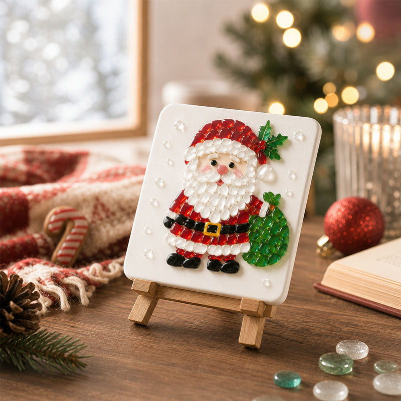 Christmas Sea Glass Mosaic DIY Art Kit 6 Festive Patterns
