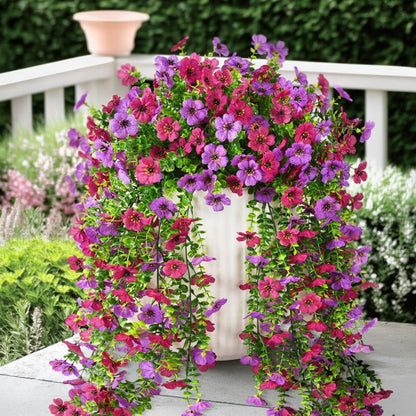 UV-Resistant Cascading Daisy & Eucalyptus Artificial Flowers for Outdoor Use