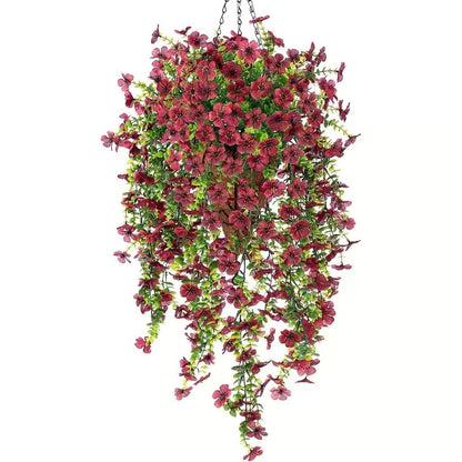 UV-Resistant Cascading Daisy & Eucalyptus Artificial Flowers for Outdoor Use