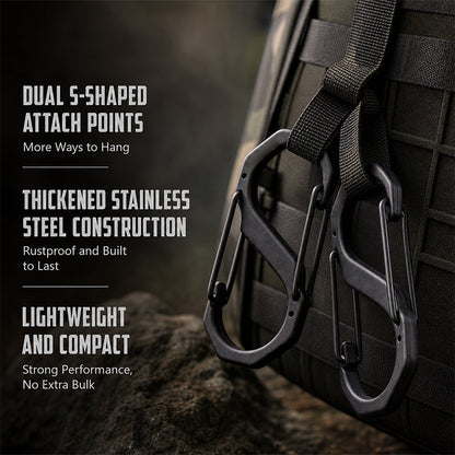 S-Type Tactical Outdoor Carabiner for Camping and Multi-functional Use