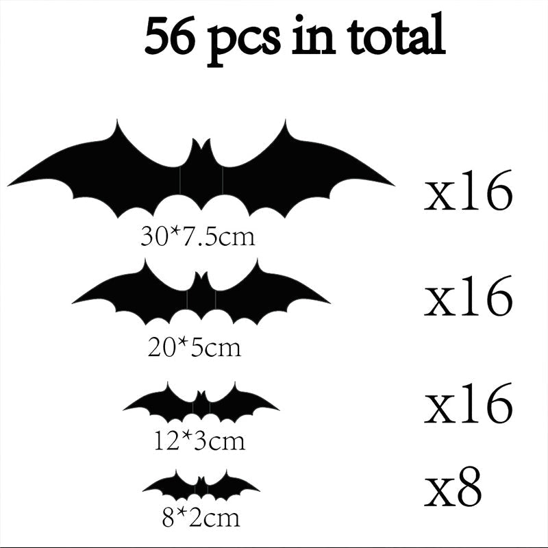 3D Halloween Bat Wall Mount Props