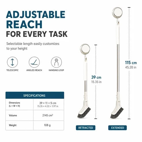 Siste dag – 50 % rabatt i en begrenset periode🧹✨ Multifunksjonell gulv- og sprekkbørste med teleskopskaft