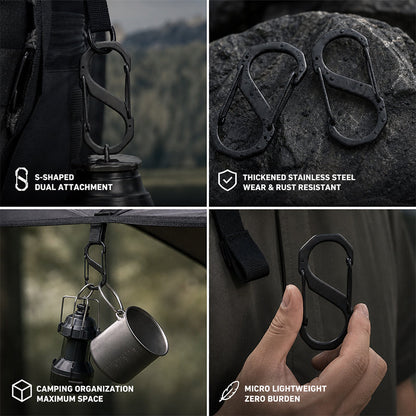 S-Type Tactical Outdoor Carabiner for Camping and Multi-functional Use