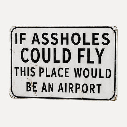 😏✈️ "If Assholes Could Fly, This Place Would Be an Airport" Sign