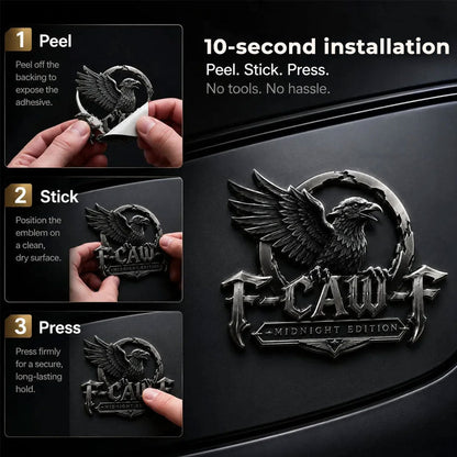 F-CAW-F "Midnight Edition" Metal Emblem - Premium Attitude Decal