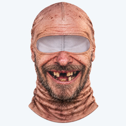 😂 Morsom realistisk ansiktsmaske – perfekt for ski, sykling og vintermoro