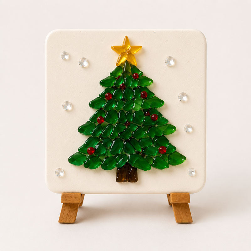 Christmas Sea Glass Mosaic DIY Art Kit 6 Festive Patterns