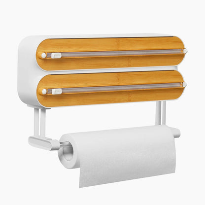 Food-Grade Cling Film Cutter with 50cm Magnetic Fridge Attachment & Paper Towel Holder