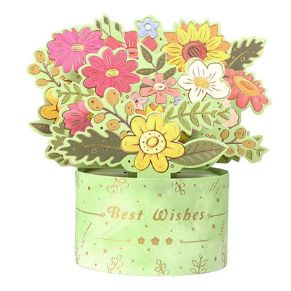 3D Bouquet Greeting Card-Teacher's Day Gift(with Envelope)
