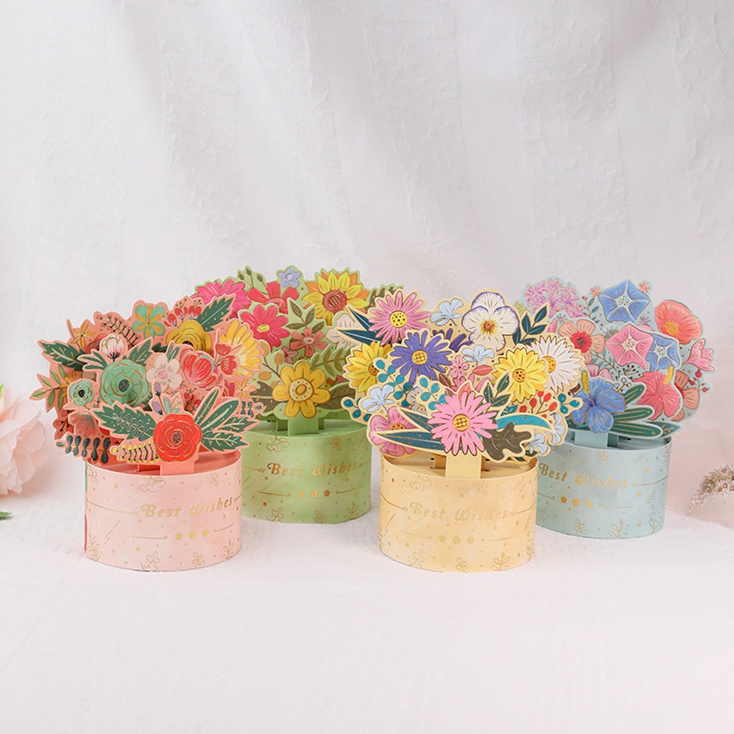 3D Bouquet Greeting Card-Teacher's Day Gift(with Envelope)
