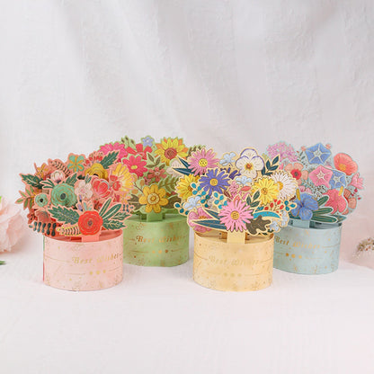3D Bouquet Greeting Card-Teacher's Day Gift(with Envelope)